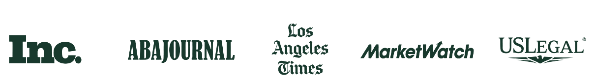 As seen in Inc., ABA Journal, Los Angeles Times, MarketWatch and USLegal